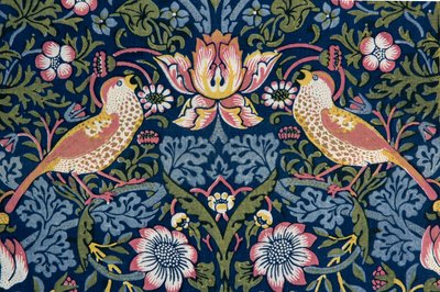 Erdbeerendieb. Dekorationsstoff, 1883 von William Morris