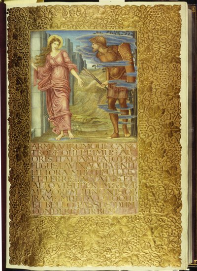 Venus und Aeneas, Eröffnung von Buch I von Virgils "Aeneis" von William Morris