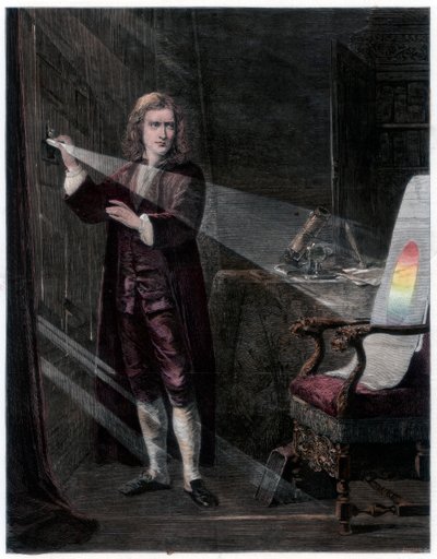 Newton untersucht das Licht, 1870 von William Mouat Loudan