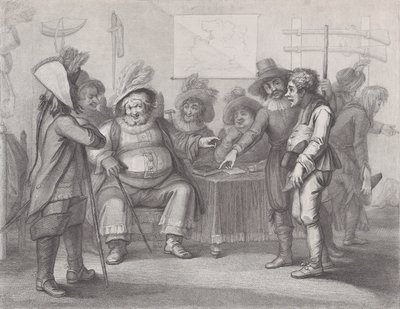 Falstaff bei der Musterung seiner Rekruten, Shakespeare, Henry IV, Teil ... von William Nelson Gardiner
