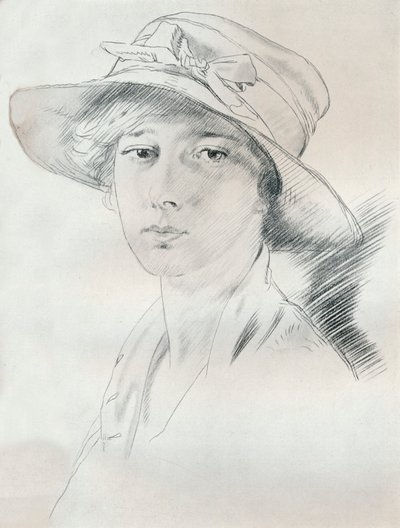 Porträtstudie in Bleistift, 20. Jahrhundert, 1932 von William Newenham Montague Orpen
