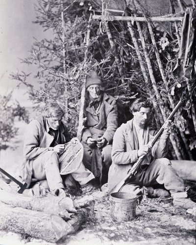 Leben des Trappers in Kanada, Foto von Nottman, ca. 1890 von William Notman
