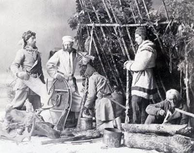 Leben des Trappers in Kanada, Foto von Nottman, ca. 1890 von William Notman