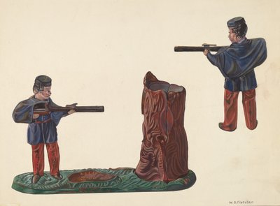 Bürgerkriegssoldat & Baumstamm Sparbüchse von William O. Fletcher