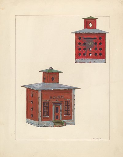 Rote Schulhausbank, ca. 1937 von William O. Fletcher