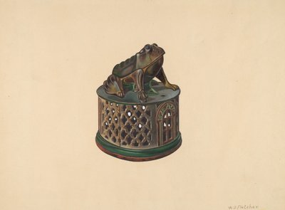Spielzeugbank: Frosch, ca. 1938 von William O. Fletcher