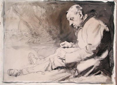 Studie eines alten Mannes von William Orpen