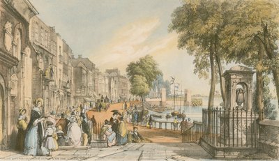 Chelsea mit einem Teil der alten Kirche und Sir Hans Sloanes Grab von William Parrott