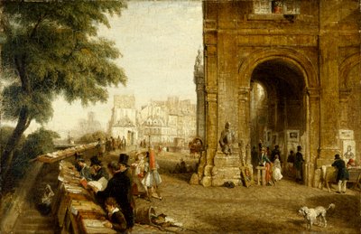 Der Quai Conti in Paris im Jahr 1846 von William Parrott