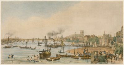 Westminster und Hungerford von der Waterloo-Brücke, ca. 1840 von William Parrott