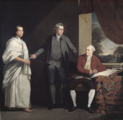 Omai, Joseph Banks und Dr. Daniel Solander, ca. 1775 von William Parry
