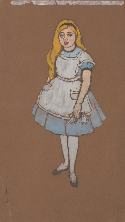 Alice (Kostümentwurf für Alice im Wunderland, 1915) von William Penhallow Henderson