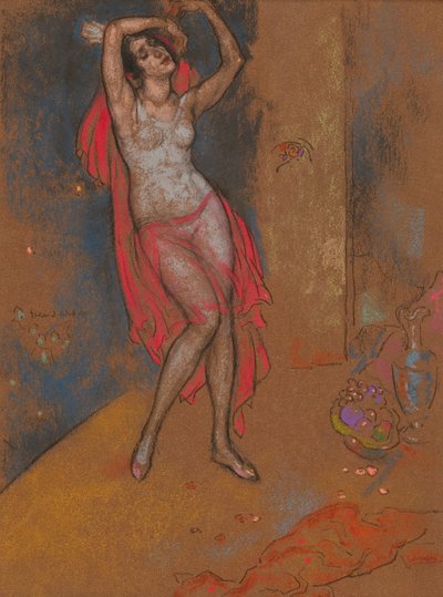 Anna Pavlova in Orientalischer Fantasie, Chicago, 1915-16 von William Penhallow Henderson
