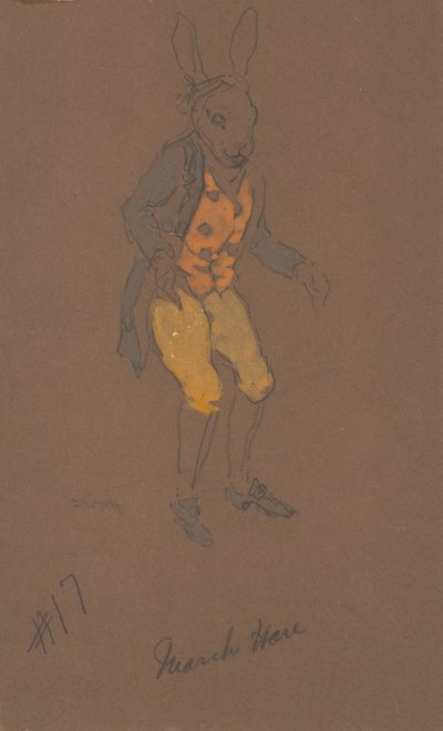 Märzhase Kostümdesign aus Alice im Wunderland von William Penhallow Henderson