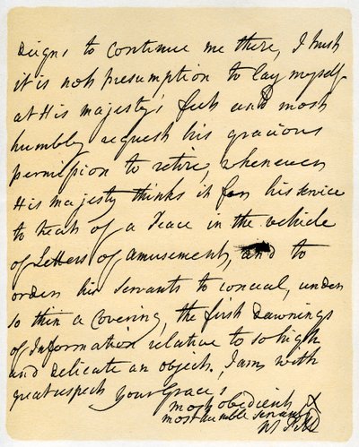 Brief von William Pitt an den Herzog von Newcastle, Hayes, 23. Oktober 1759 von William Pitt