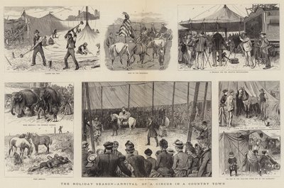 Die Ferienzeit, Ankunft eines Zirkus in einer Kleinstadt von William Ralston