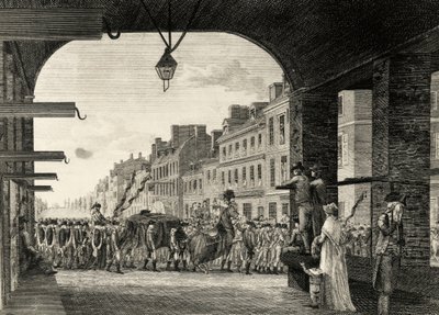 Der Trauerzug von George Washington entlang der High Street in Philadelphia von William Russell Birch