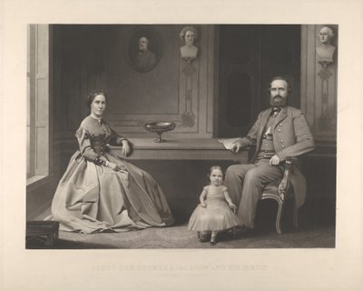 Generalleutnant Thomas J. Jackson und seine Familie Stonewall Jackson, 1866 von William Sartain