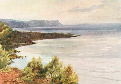 Blick von Santa Croce in Richtung Albenga, früher Morgen von William Scott