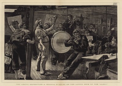 Die Arktische Expedition, ein musikalischer Abend auf dem Unterdeck der Alert von William Small