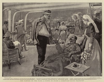 Der Scheideweg, eine Szene an Bord eines heimkehrenden Transportschiffs von William Small