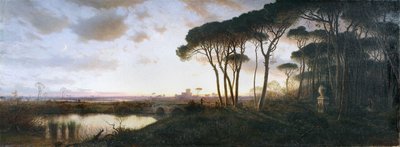 Schloss von Ostia, gesehen vom Pinienwald von Castel Fusano, 1881 von William Stanley Haseltine