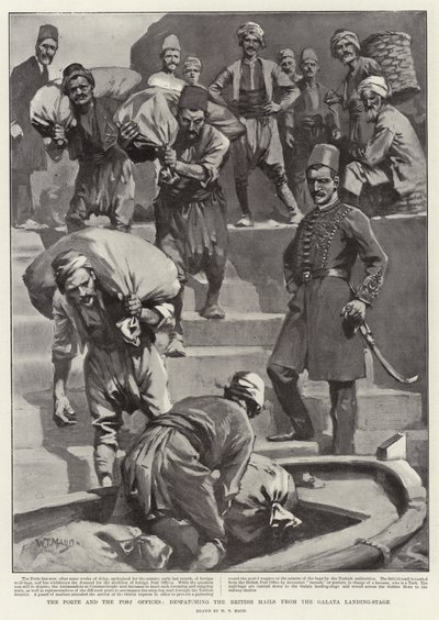 Die Pforte und die Postämter, Versand der britischen Post vom Galata-Anleger von William T. Maud