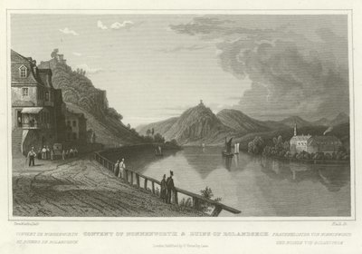 Kloster Nonnenwerth und Ruinen von Rolandseck von William Tombleson
