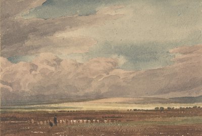 Salisbury Plain mit Old Sarum in der Ferne, Wiltshire, 1810-62 von Joseph Mallord William Turner