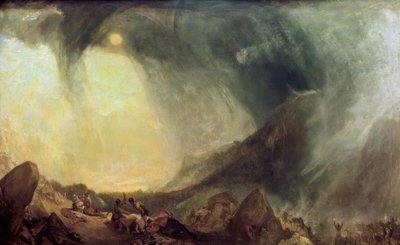 Schneesturm: Hannibal und seine Armee überqueren die Alpen von Joseph Mallord William Turner