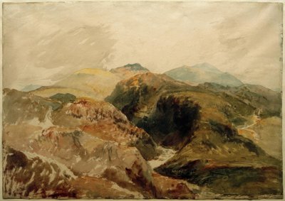 Yr Aran und Y Wyddfa von den Hängen des Moel Hebog von Joseph Mallord William Turner