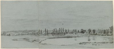 Weitläufige Landschaft mit einem Teich von William Turner of Oxford
