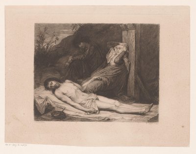 Maria und Johannes der Täufer trauern am Körper Christi von William Unger