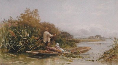 Aalfänger auf der Themse, ca. 1870 von William W. Gosling