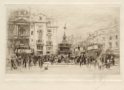 Piccadilly Circus, Blick Richtung Lower Regent Street, Criterion Theatre Dahinter von William Walcot