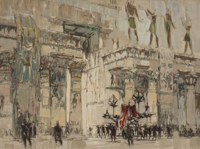Möglicherweise eine Version von Besuch des Tempels der Isis, 1916 von William Walcot