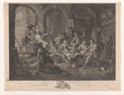 Interieur mit rauchender und trinkender Gesellschaft von William Walker