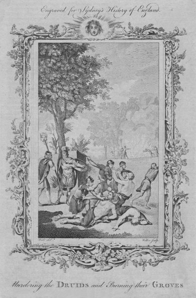 Die Ermordung der Druiden und das Verbrennen ihrer Haine, 1773 von William Walker