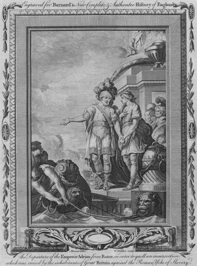 Die Abreise des Kaisers Hadrian aus Rom, um einen Aufstand niederzuschlagen von William Walker