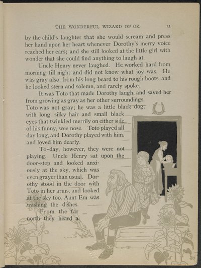 Illustration aus "Der wunderbare Zauberer von Oz" von Lyman Frank Baum von William Wallace Denslow