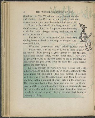 Illustration aus "Der wunderbare Zauberer von Oz" von Lyman Frank Baum von William Wallace Denslow