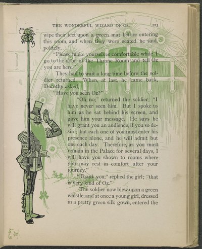 Illustration aus "Der wunderbare Zauberer von Oz" von Lyman Frank Baum von William Wallace Denslow