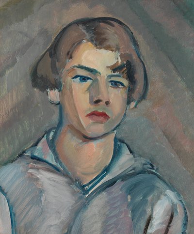 Porträt eines jungen Mannes mit langen Haaren von William Watson Peploe