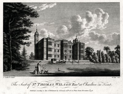 Der Sitz von Sir Thomas Wilson Bart in Charlton in Kent, 1776 von William Watts