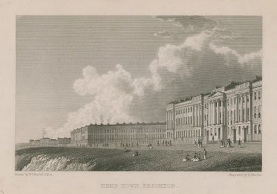 Gesamtansicht von Kemp Town in Brighton von William Westall