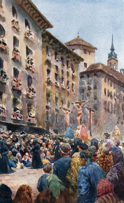 Saragossa, Osterprozession von William Wiehe Collins