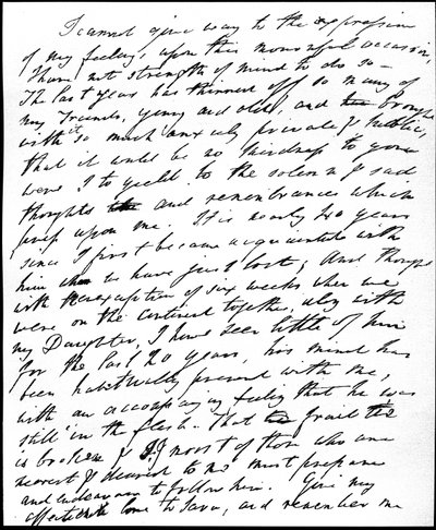 Beileidsbrief an Henry Nelson Coleridge zum Tod seines Onkels und Schwiegervaters, Samuel Taylor Coleridge am 25. Juli 1834, 29. Juli 1834 von William Wordsworth