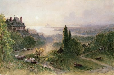 Landschaft mit großem Haus von William Wyld