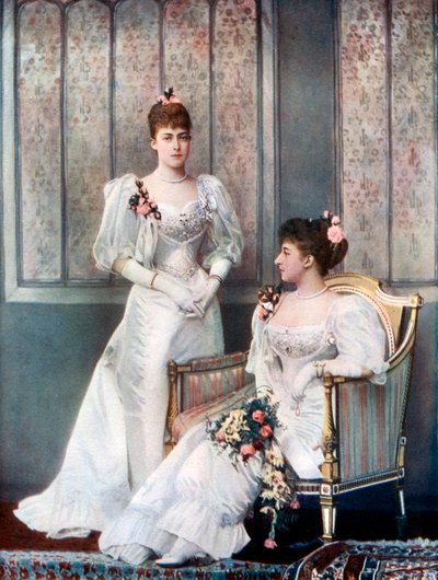 Prinzessin Victoria und Prinzessin Charles von Dänemark, Ende des 19. Jahrhunderts von William and Daniel Downey