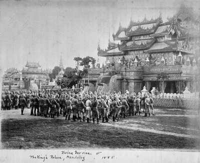 Gottesdienst im Königspalast, Mandalay von Willoughby Wallace Hooper